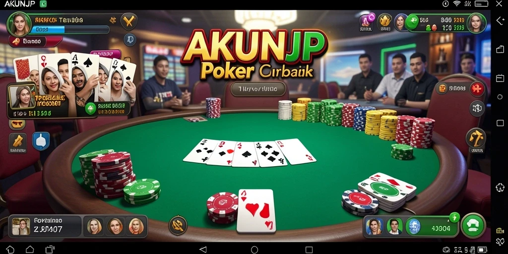 Gameplay seru AKUNJP dengan berbagai permainan Poker menarik.