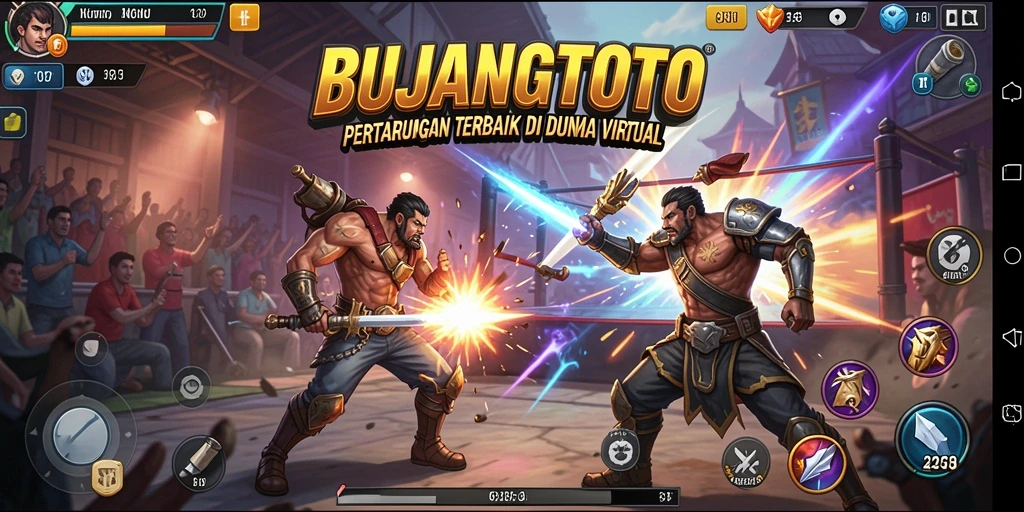 Tampilan gameplay seru di BUJANGTOTO dengan aksi bertarung yang mendebarkan.