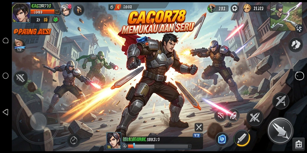 Gameplay seru dan mendebarkan dari CACOR78 yang penuh aksi.