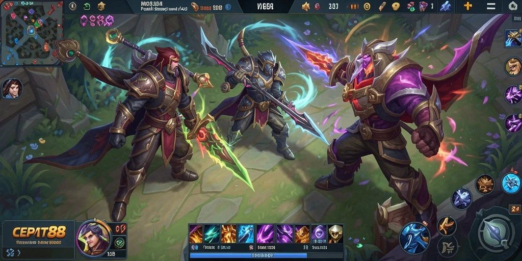 Gameplay seru di arena MOBA CEPAT88.