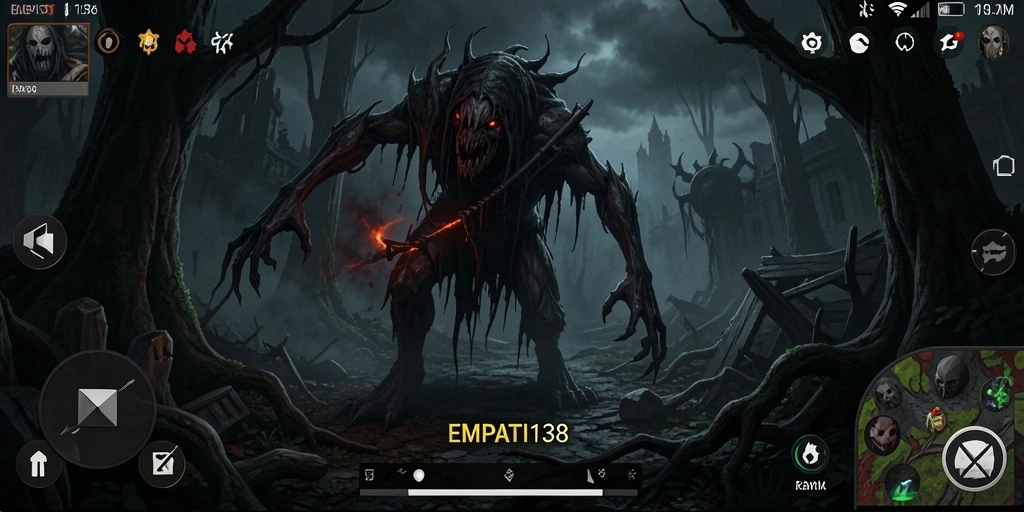 Gameplay menegangkan di dunia kelam EMPATI138 dengan makhluk mengerikan.