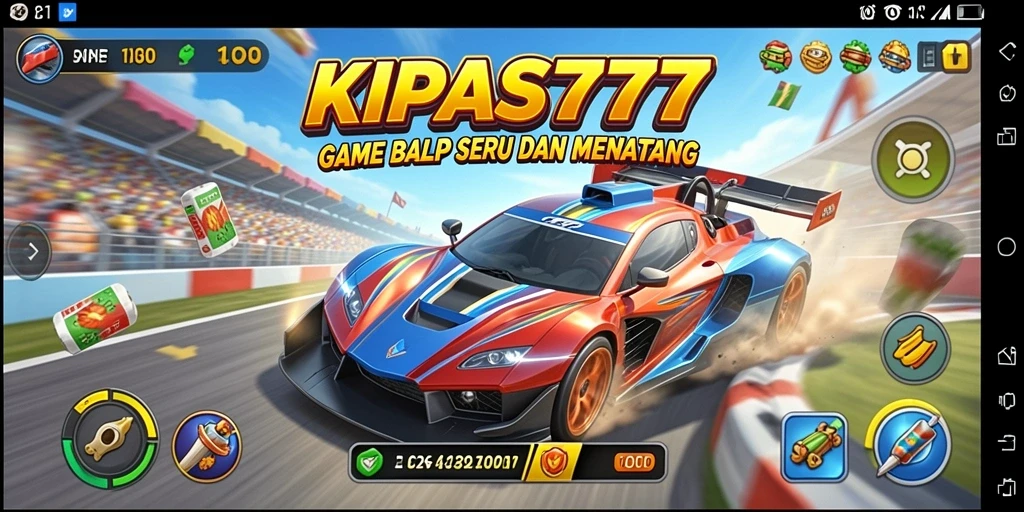 Gameplay KIPAS777 yang mendebarkan saat berbelok tajam di trek.