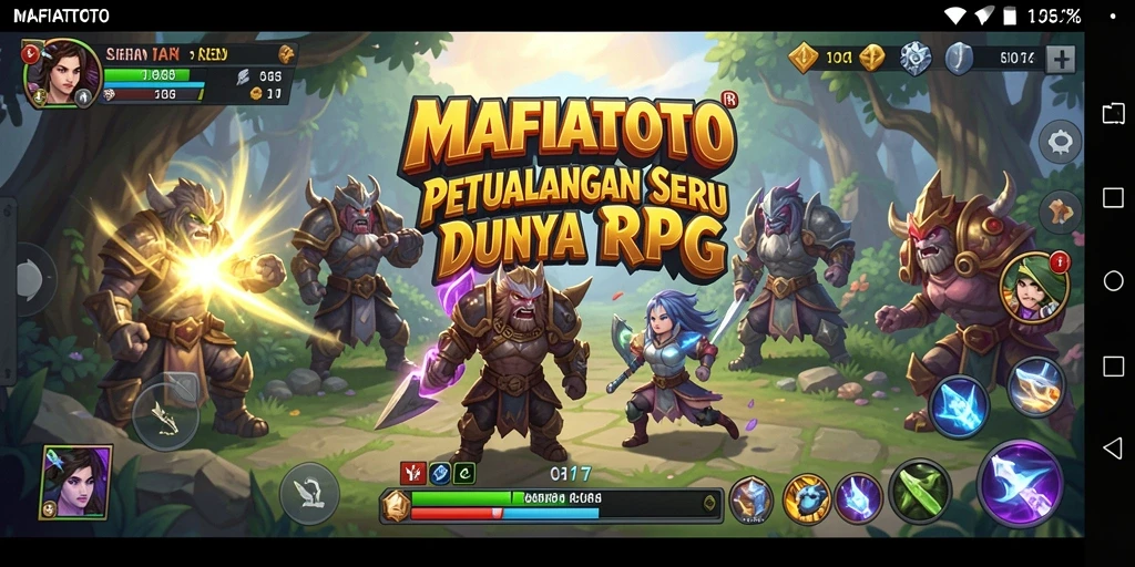 Tampilan gameplay RPG MAFIATOTO yang menarik dan mendebarkan.