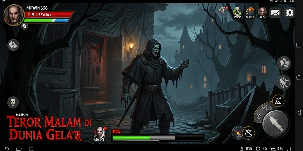 Screenshot menampilkan suasana mencekam dalam gameplay MKWIN666.