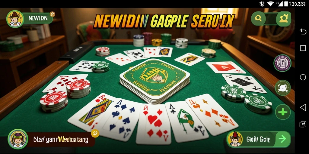 Tampilan gameplay seru dari permainan Gaple NEWIDN.