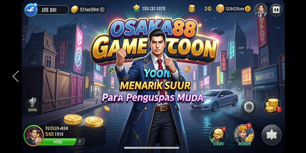 Screenshot gameplay <strong>OSAKA88</strong> menampilkan manajemen bisnis yang mendalam.