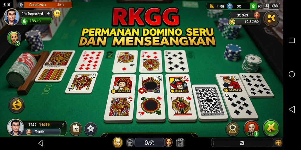 Tampilan screenshot RKGG menampilkan gameplay domino yang mendebarkan.