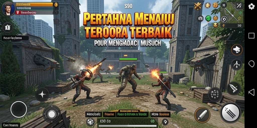 Screenshot utama S80 menampilkan gameplay intens dalam Tower Defense.