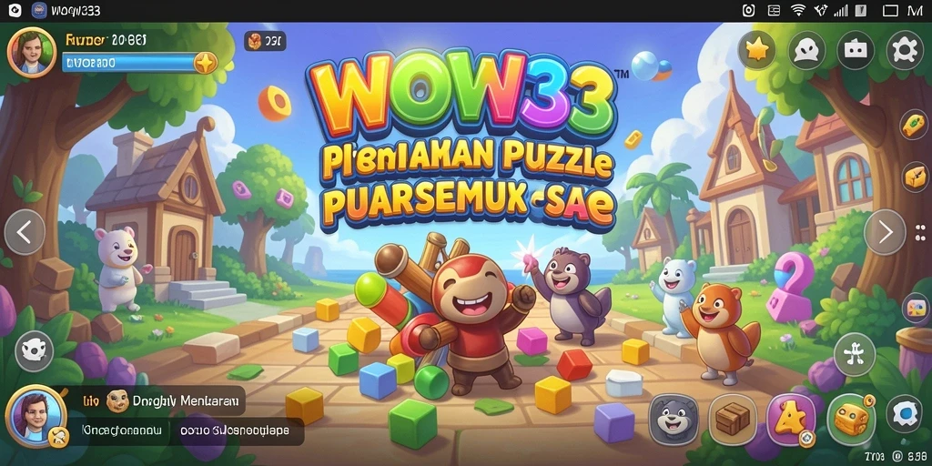 Screenshot gameplay WOW33 menunjukkan tantangan puzzle yang seru.